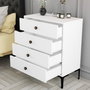 Hanah Home Lizbon 542 - Cómoda Blanca con 4 Cajones